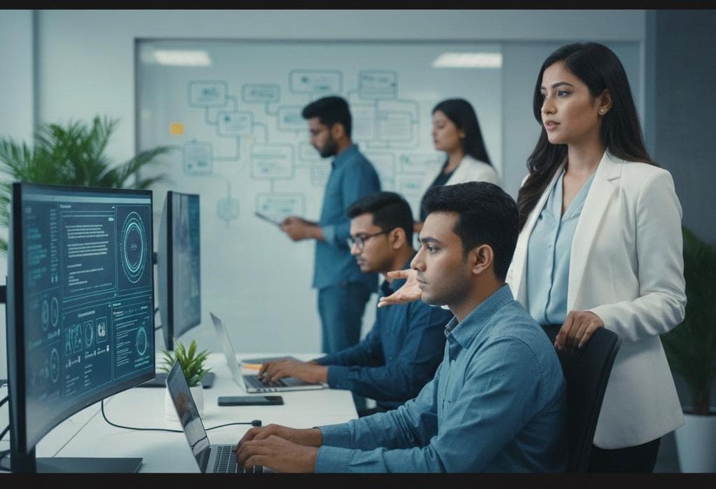 Team working at Ollyo